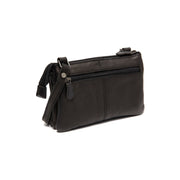 Black Leather Crossbody Bag Osaka, detail view 4