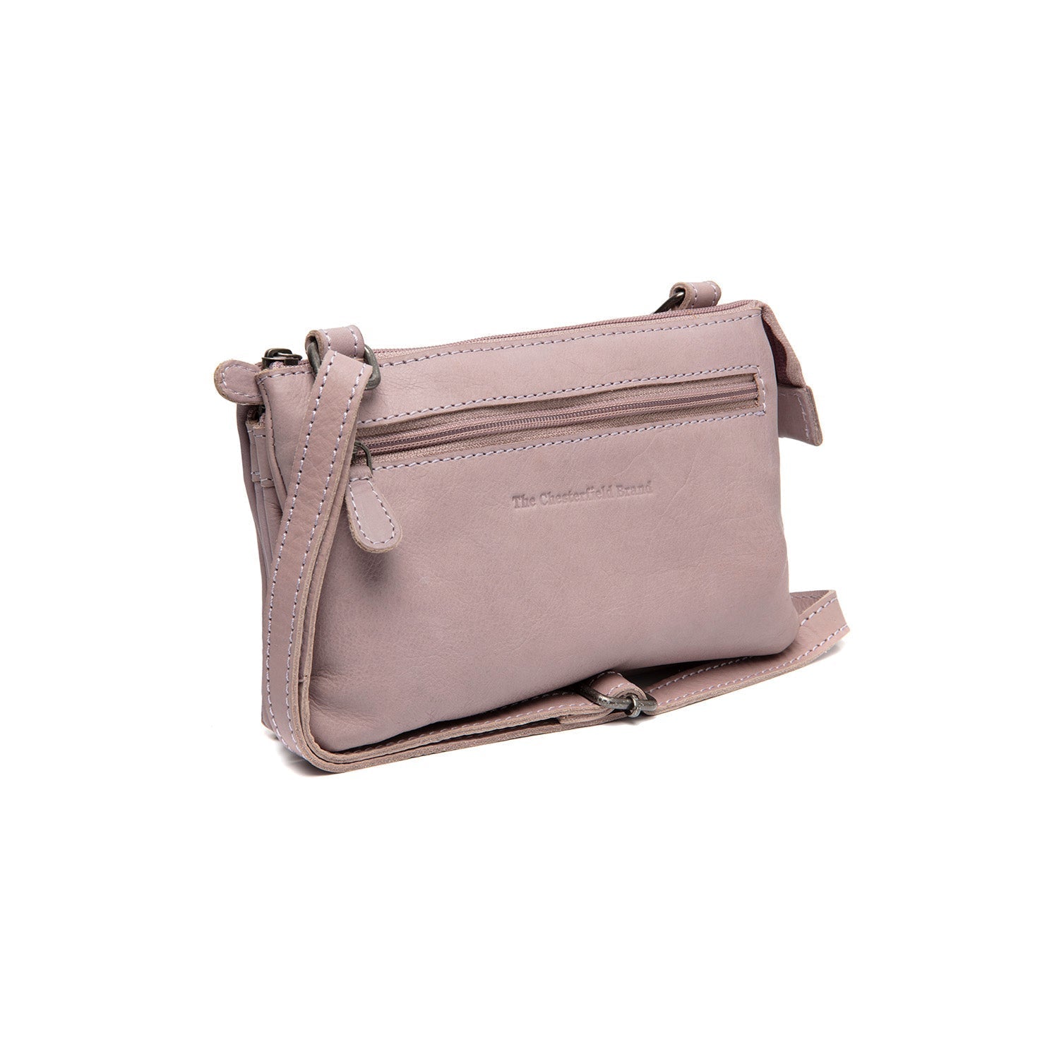 Lavender Lilac Leather Crossbody Bag Osaka, front view
