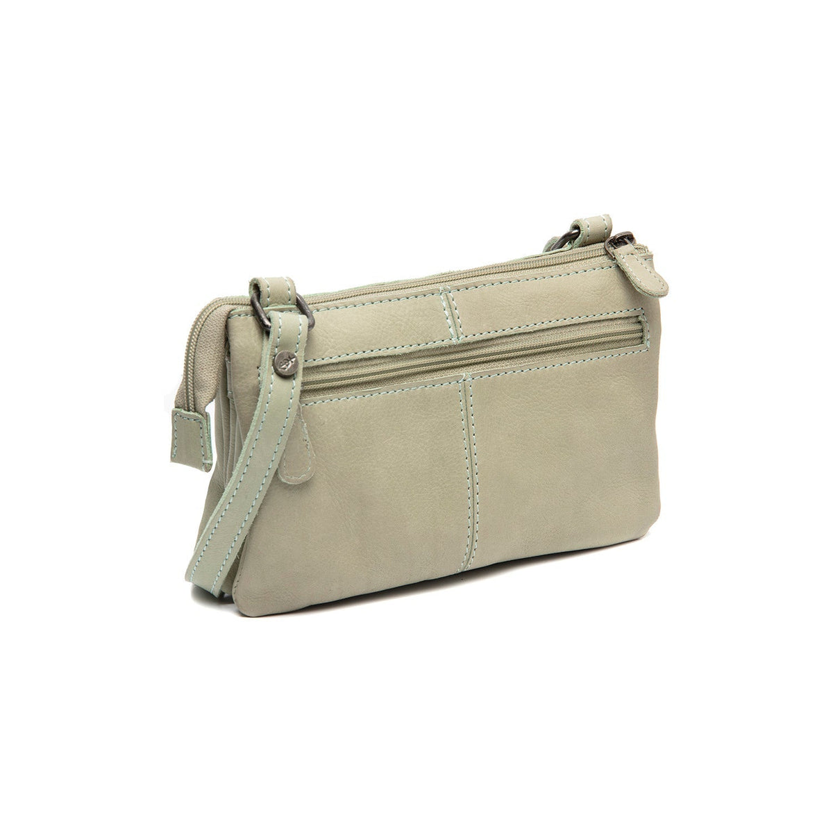 Ocean Green Leather Crossbody Bag Osaka, detail view 4