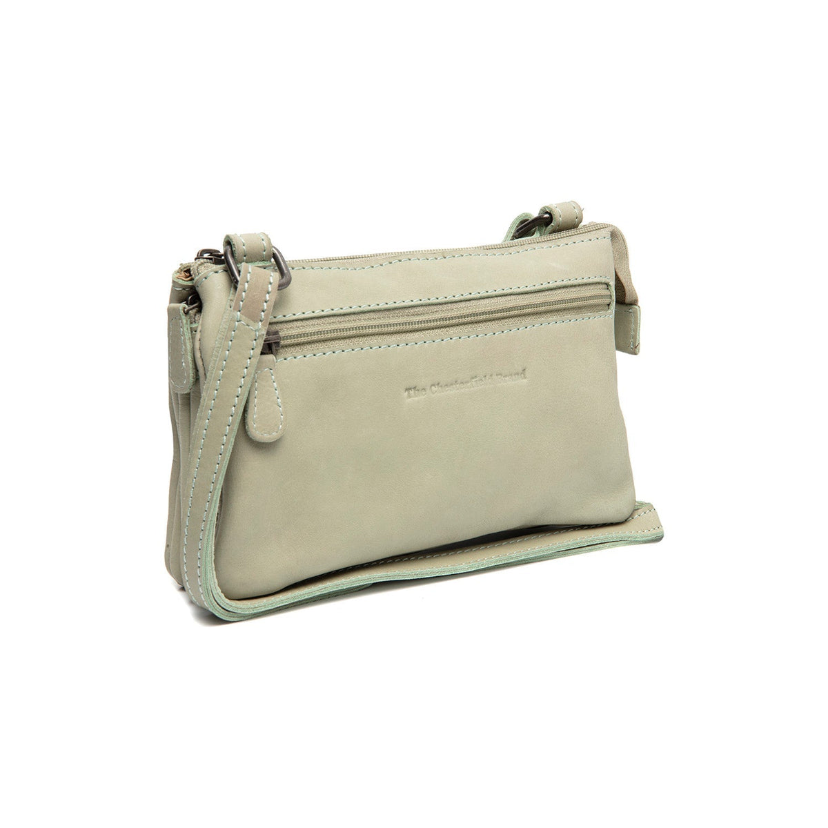 Ocean Green Leather Crossbody Bag Osaka, front view
