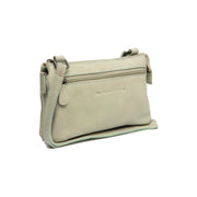Ocean Green Leather Crossbody Bag Osaka, front view