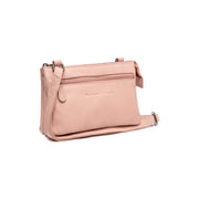 Vintage Rose Leather Crossbody Bag Osaka, front view
