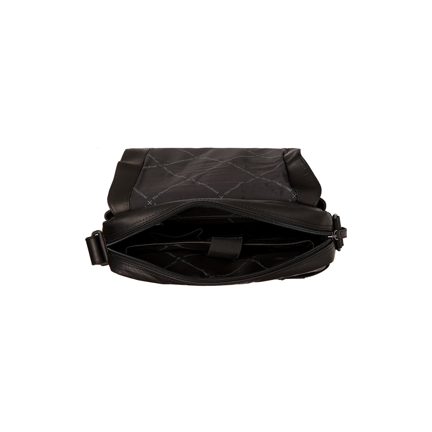 Black Leather Crossbody Bag Raphael, detail view 1