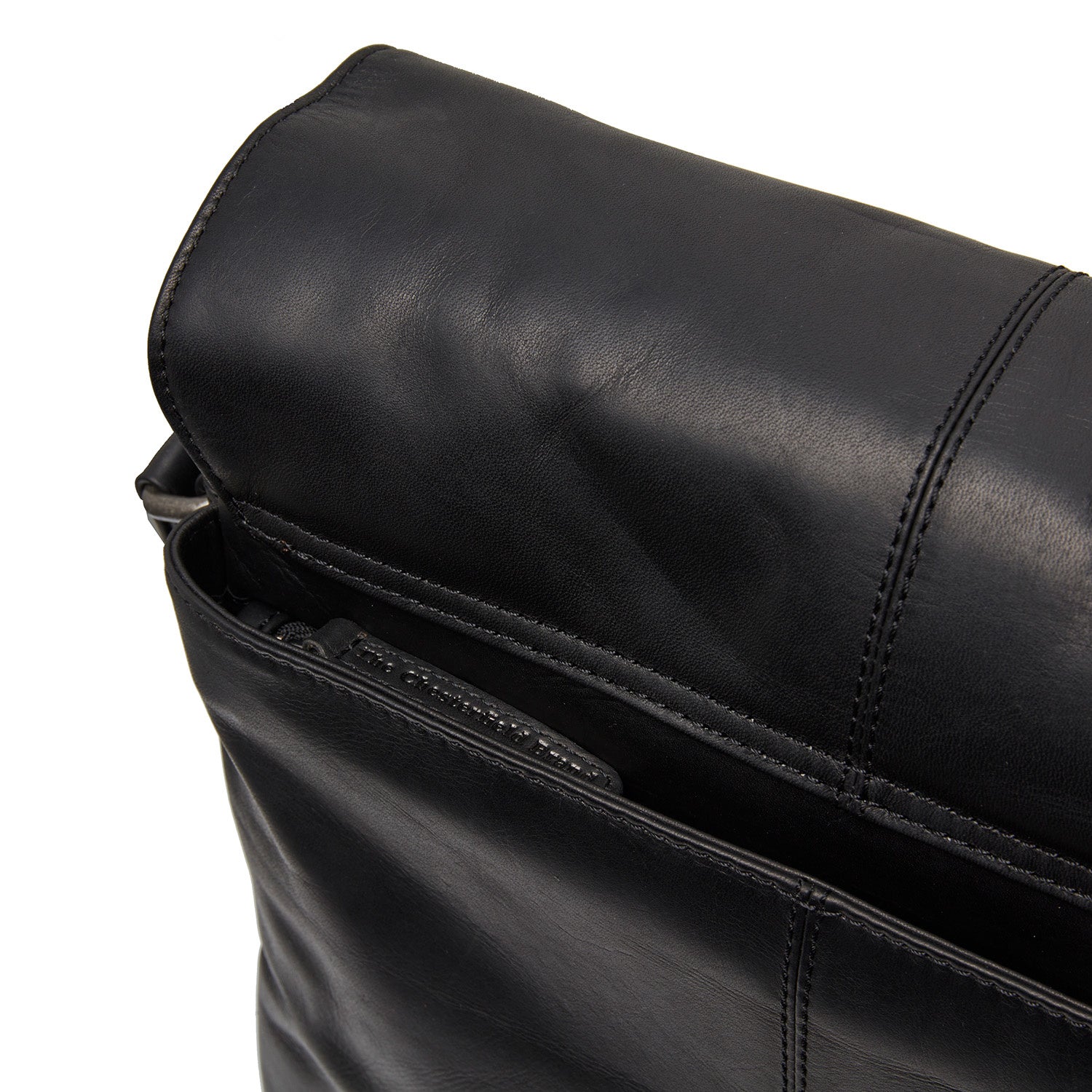 Black Leather Crossbody Bag Raphael, detail view 3