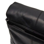 Black Leather Crossbody Bag Raphael, detail view 3