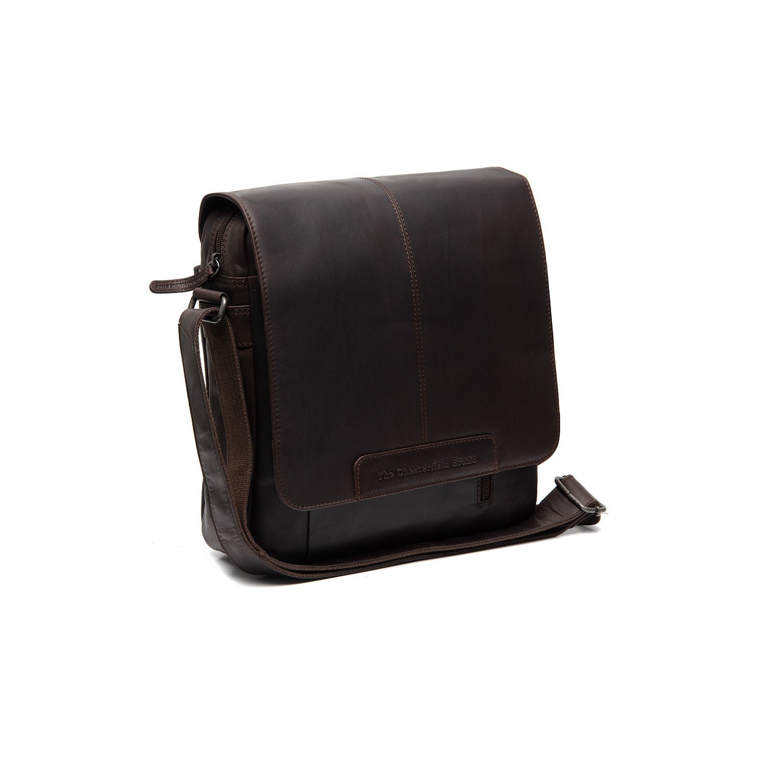 Brown Leather Crossbody Bag Raphael, front view