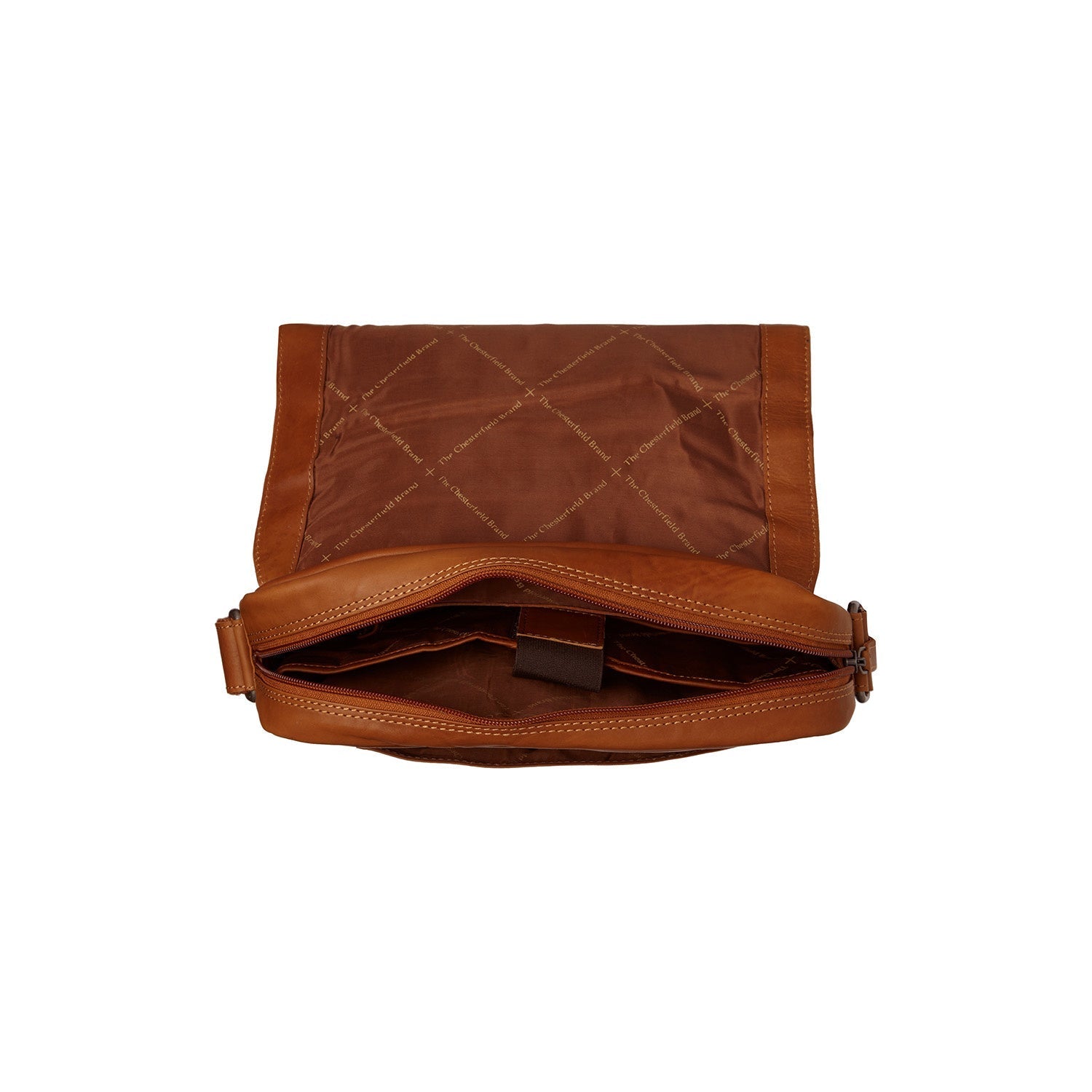 Cognac Leather Crossbody Bag Raphael, detail view 1