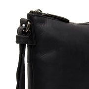 Black Leather Crossbody Bag Redding, detail view 3