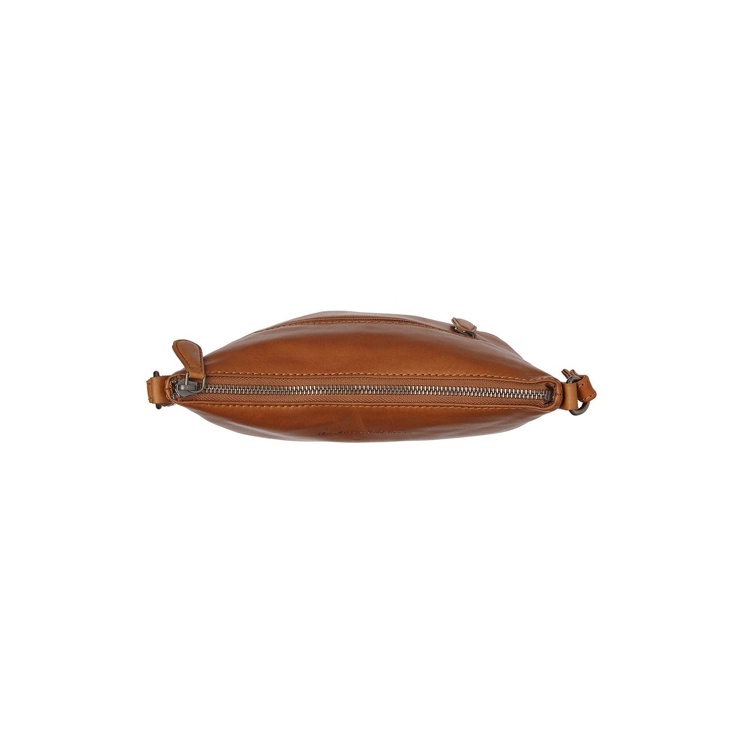 Cognac Leather Crossbody Bag Redding, detail view 1