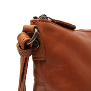 Cognac Leather Crossbody Bag Redding, detail view 3