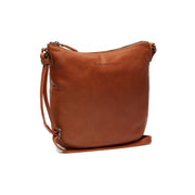 Cognac Leather Crossbody Bag Redding, front view