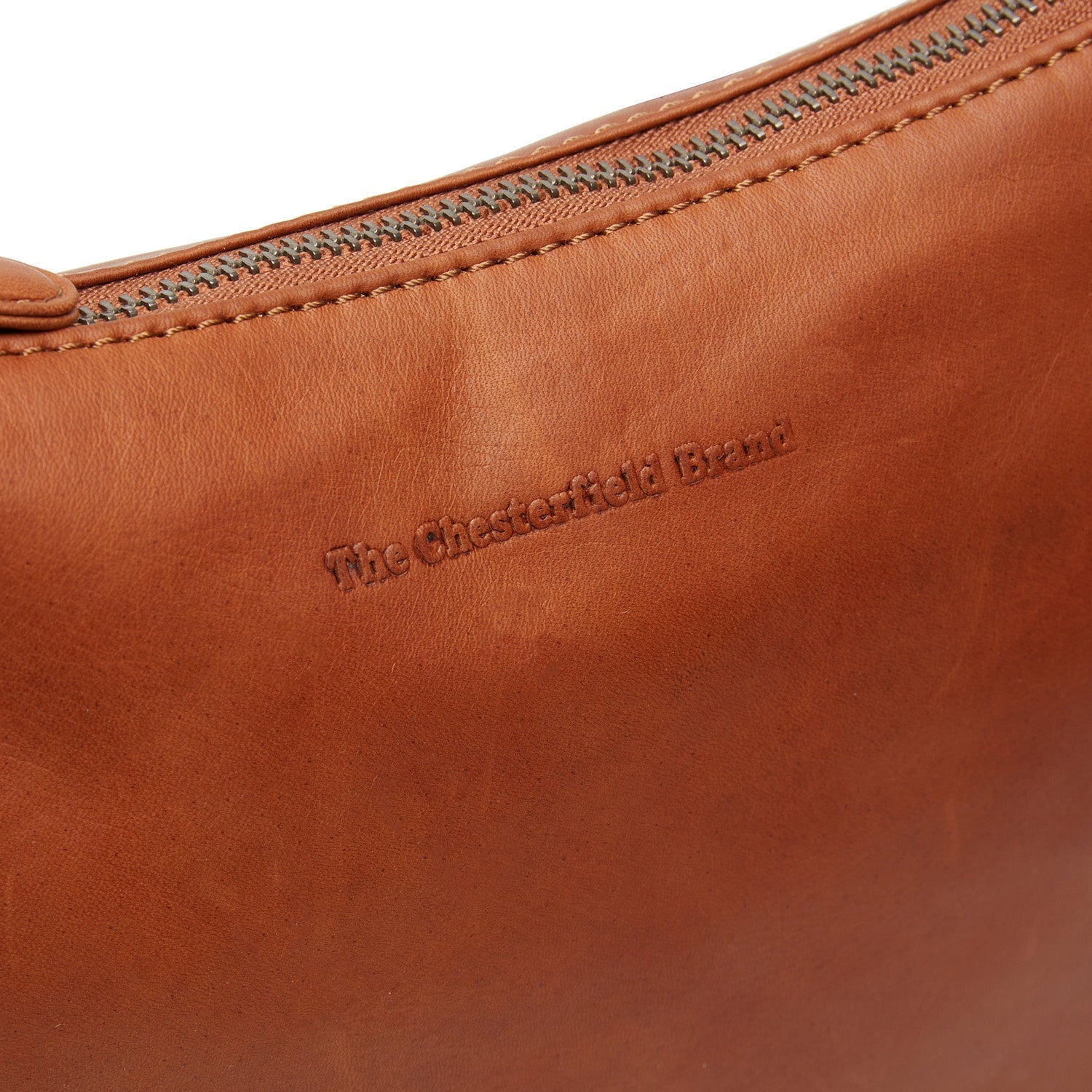 Cognac Leather Crossbody Bag Redding, product view 2