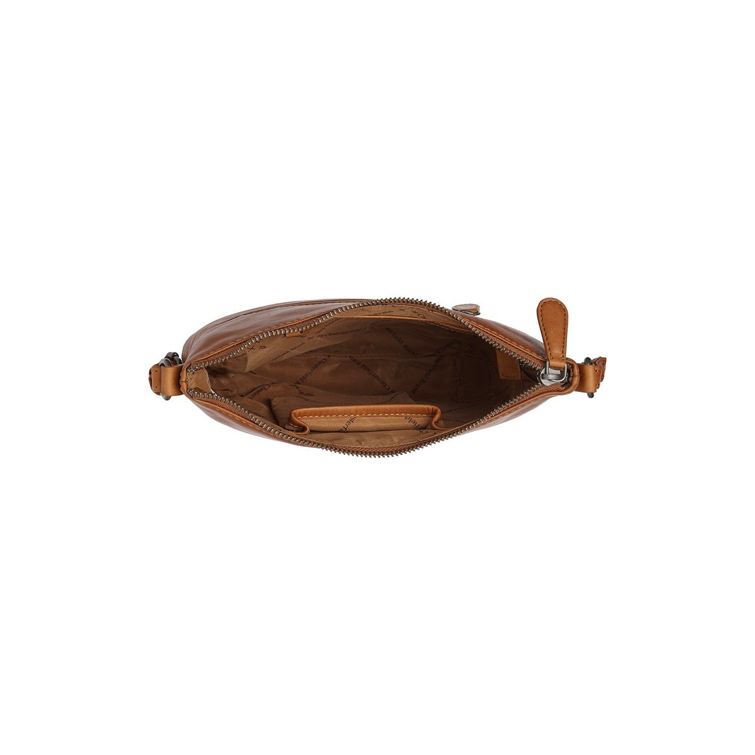 Cognac Leather Crossbody Bag Redding, product view 3