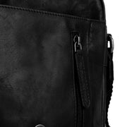 Black Leather Crossbody Bag Remy, detail view 1
