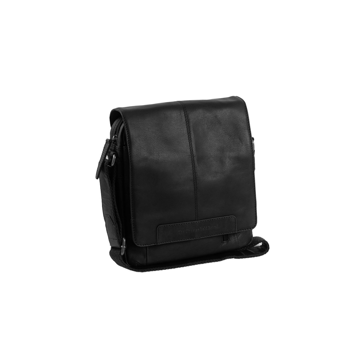 Black Leather Crossbody Bag Remy, front view