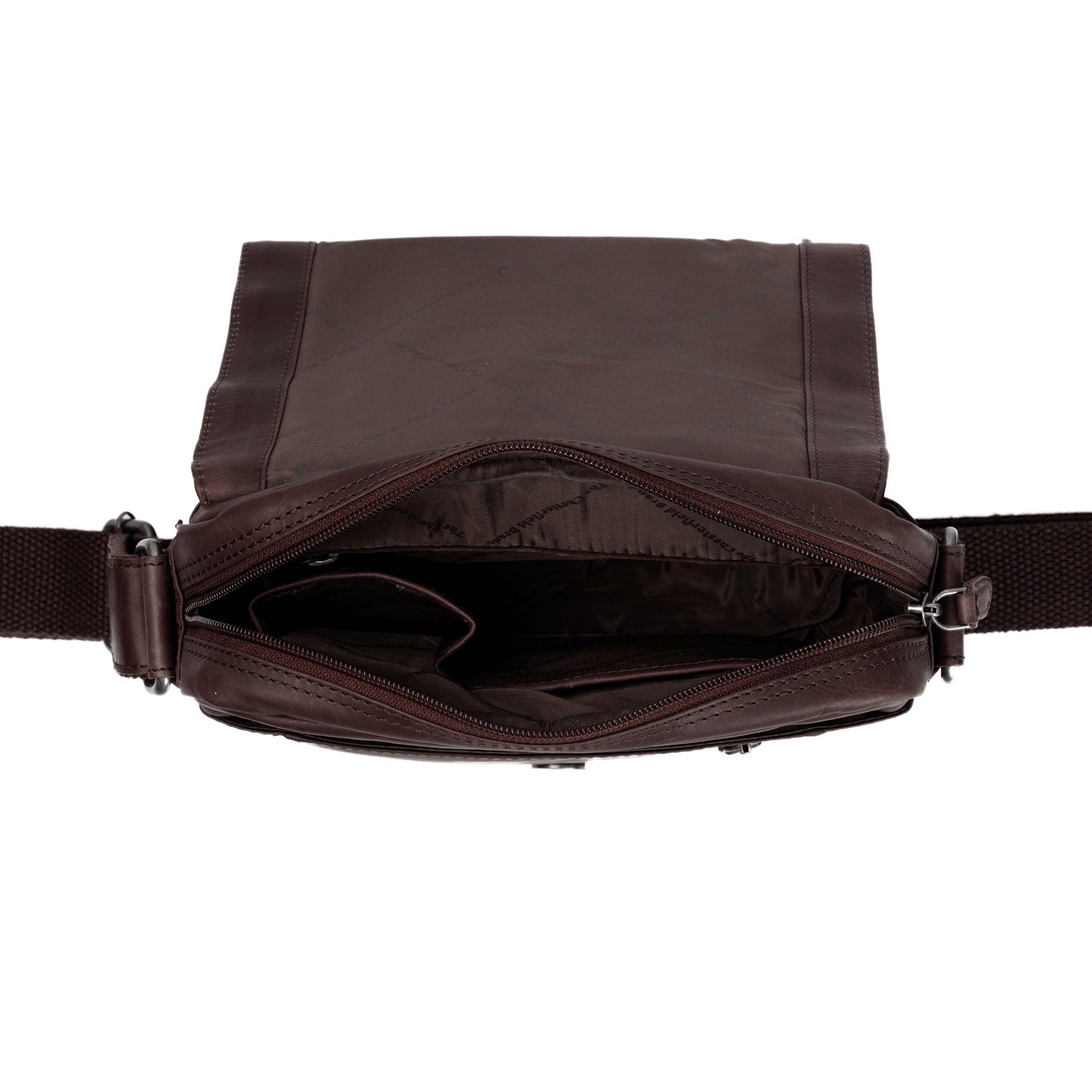 Brown Leather Crossbody Bag Remy, product view 2
