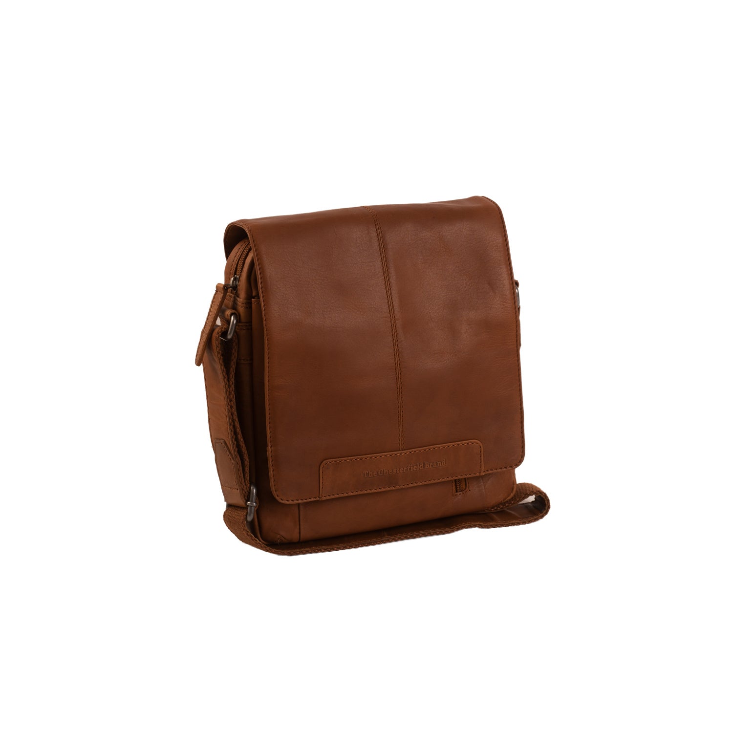 Cognac Leather Crossbody Bag Remy, front view