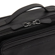 Black Leather Crossbody Bag Rovon, detail view 1