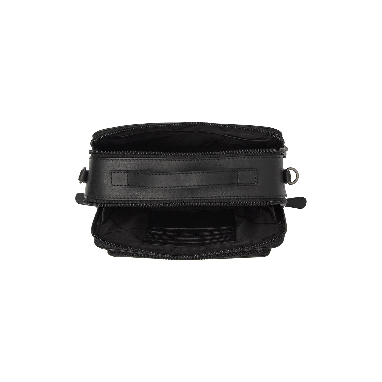 Black Leather Crossbody Bag Rovon, detail view 4