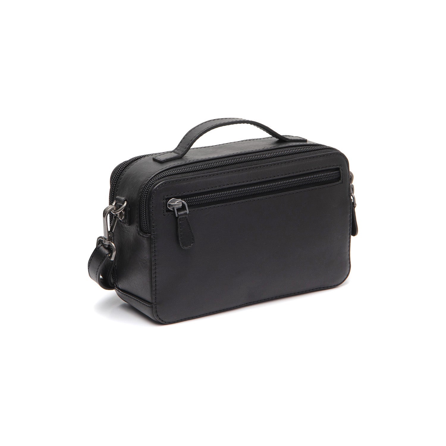 Black Leather Crossbody Bag Rovon, detail view 6