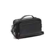 Black Leather Crossbody Bag Rovon, front view