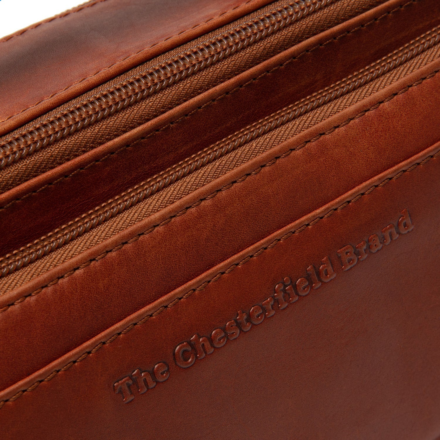 Cognac Leather Crossbody Bag Rovon, product view 3