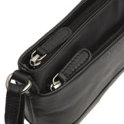 Black Leather Crossbody Bag Salerno, product view 3