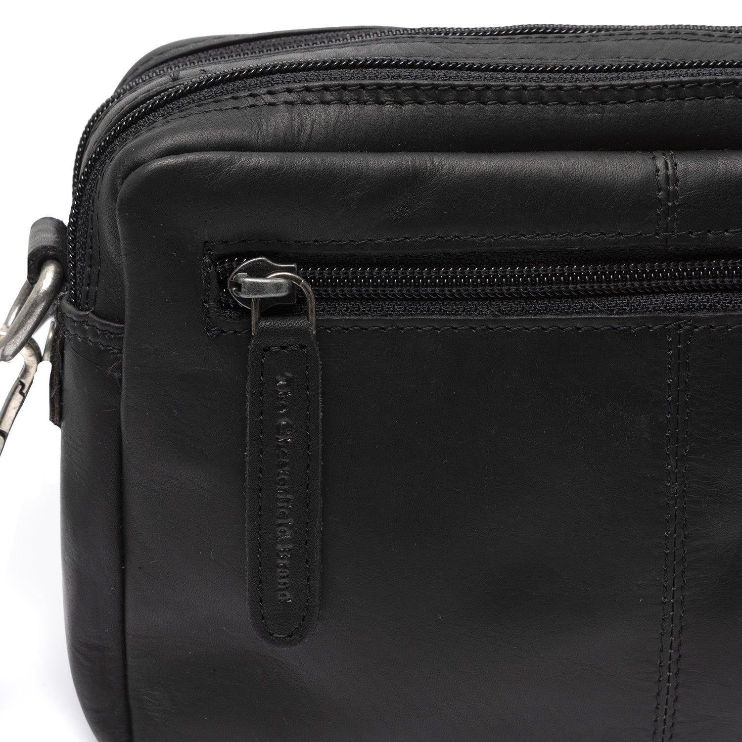 Black Leather Crossbody Bag Samui, detail view 1