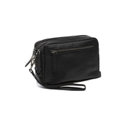 Black Leather Crossbody Bag Samui, front view