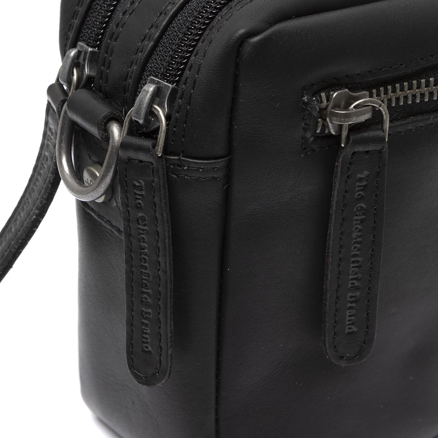 Black Leather Crossbody Bag Samui, product view 3