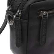 Black Leather Crossbody Bag Samui, product view 3