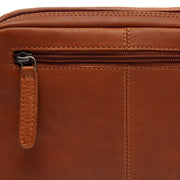 Cognac Leather Crossbody Bag Samui, detail view 4