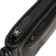 Black Leather Crossbody Bag Southampton, detail view 1