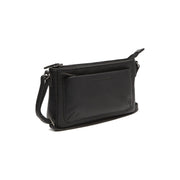 Black Leather Crossbody Bag Southampton, front view