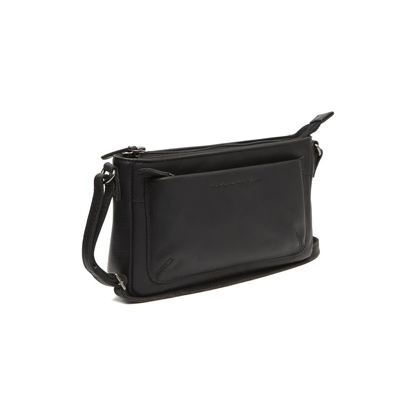 Black Leather Crossbody Bag Southampton, front view