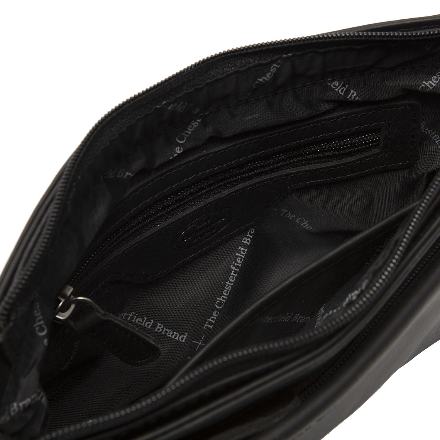 Black Leather Crossbody Bag Southampton, product view 2