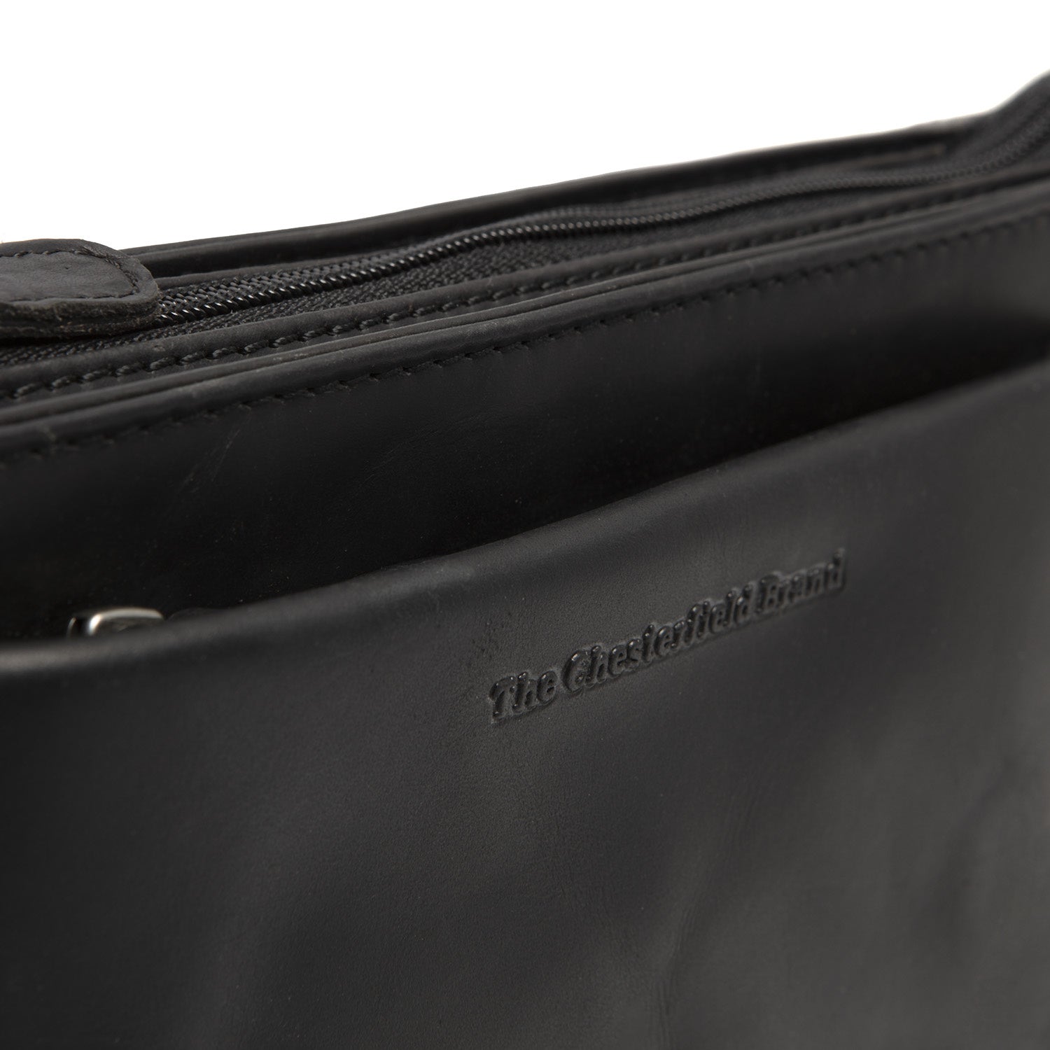 Black Leather Crossbody Bag Southampton, product view 3