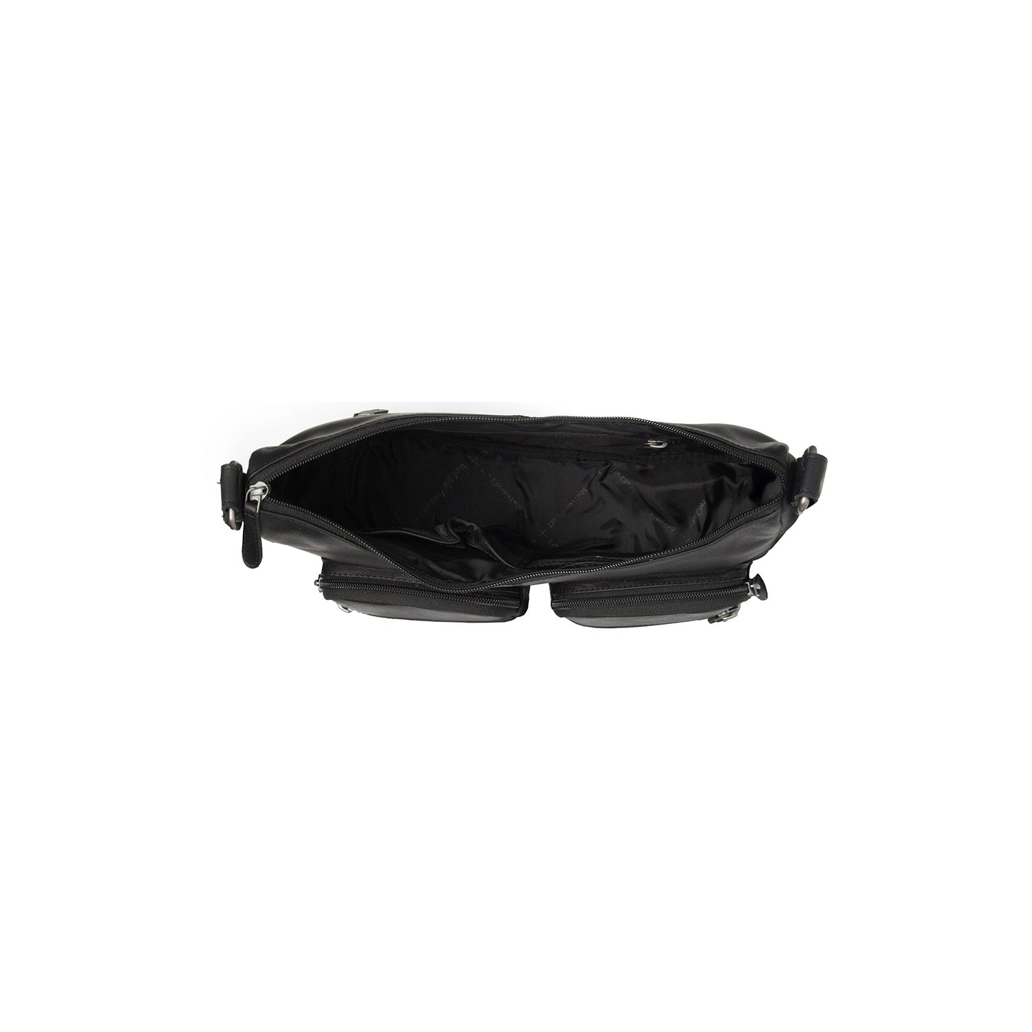 Black Leather Crossbody Bag Valenora, detail view 1