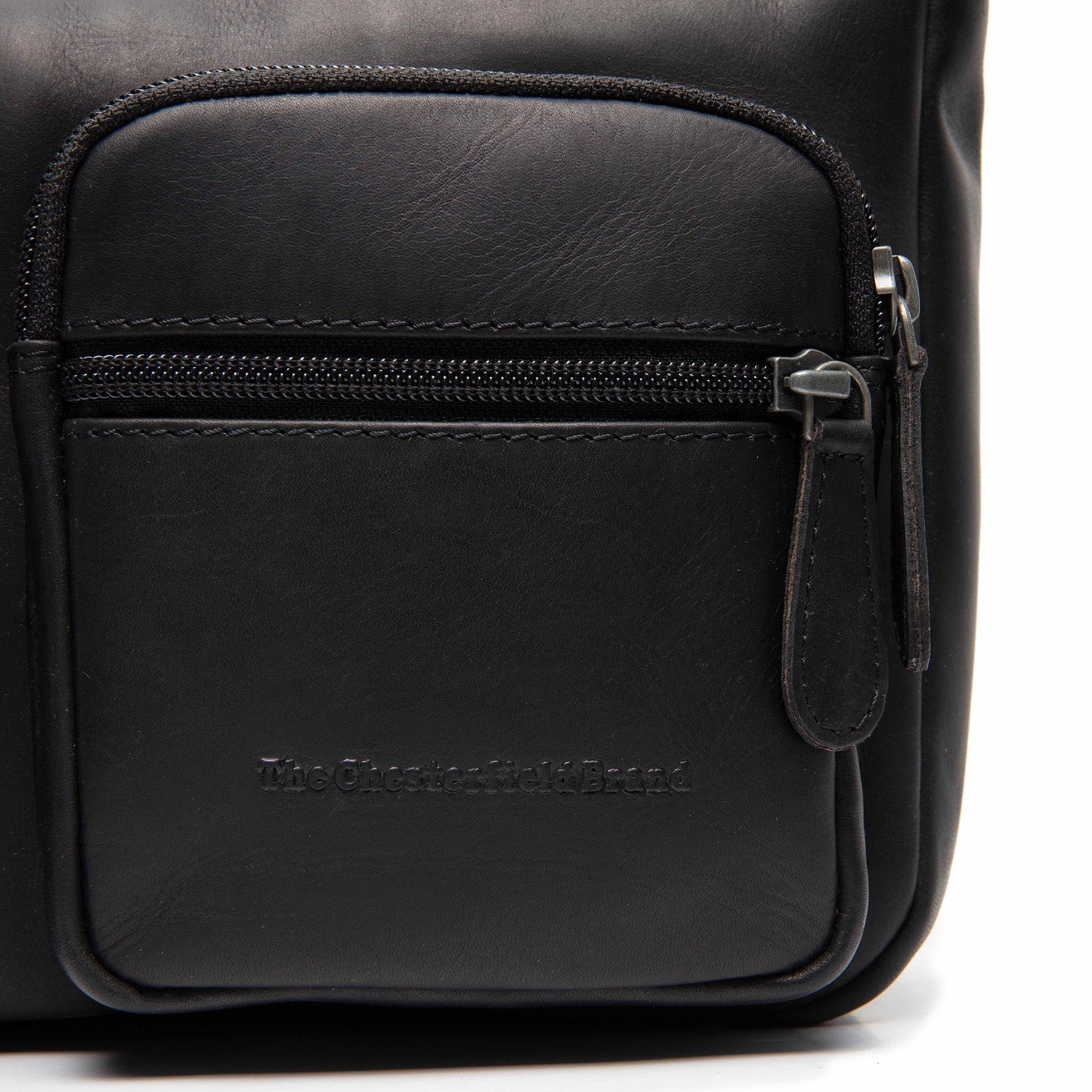 Black Leather Crossbody Bag Valenora, product view 2