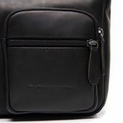 Black Leather Crossbody Bag Valenora, product view 2