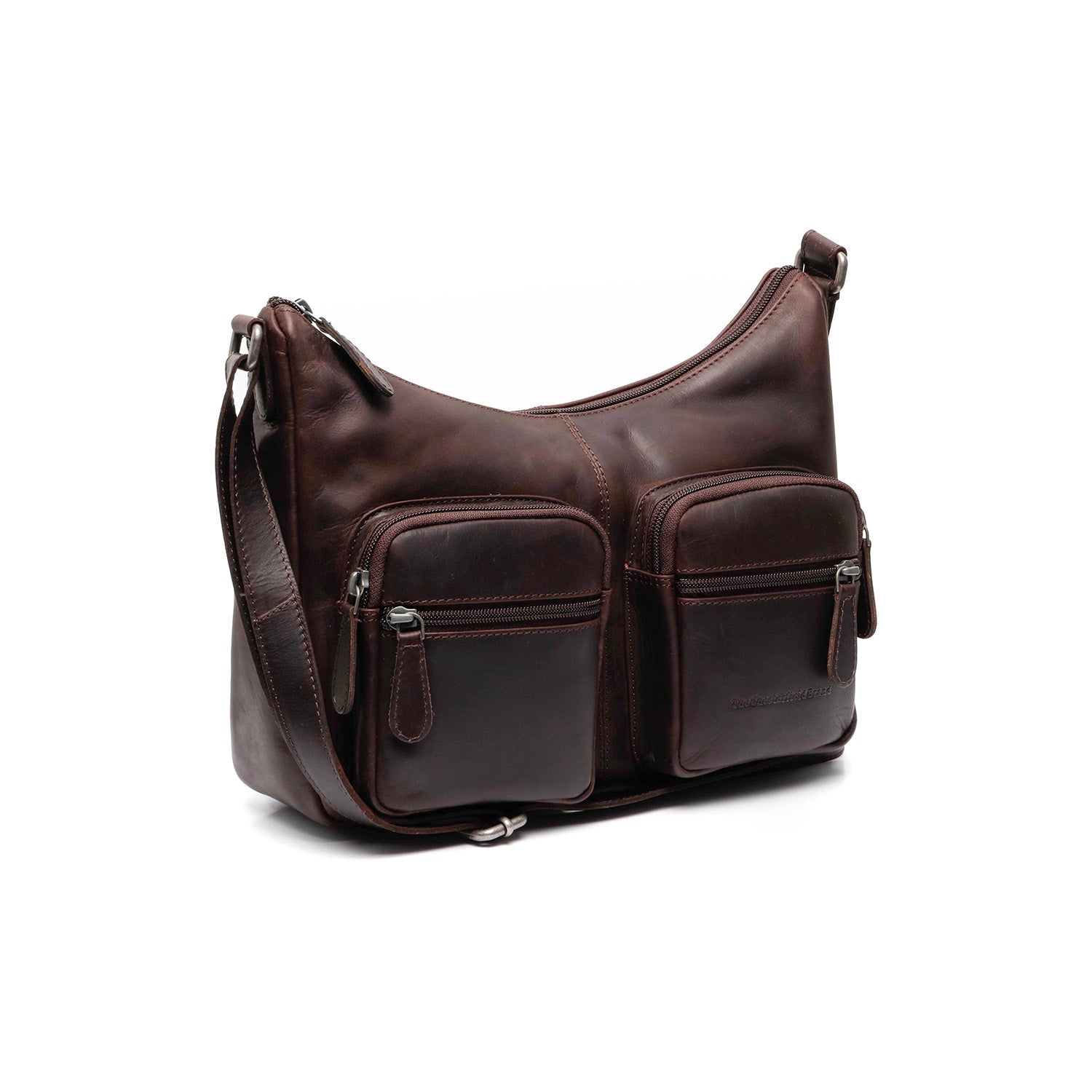 Brown Leather Crossbody Bag Valenora, front view