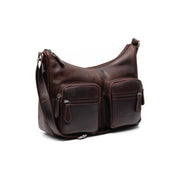 Brown Leather Crossbody Bag Valenora, front view