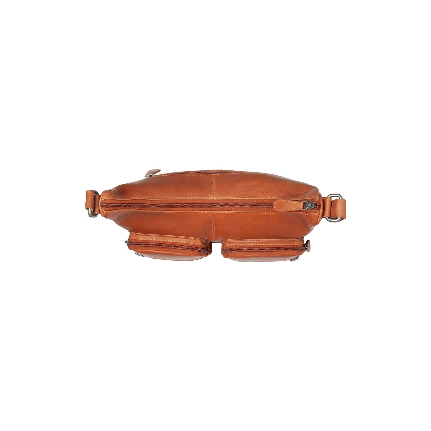 Cognac Leather Crossbody Bag Valenora, product view 3