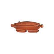 Cognac Leather Crossbody Bag Valenora, product view 3