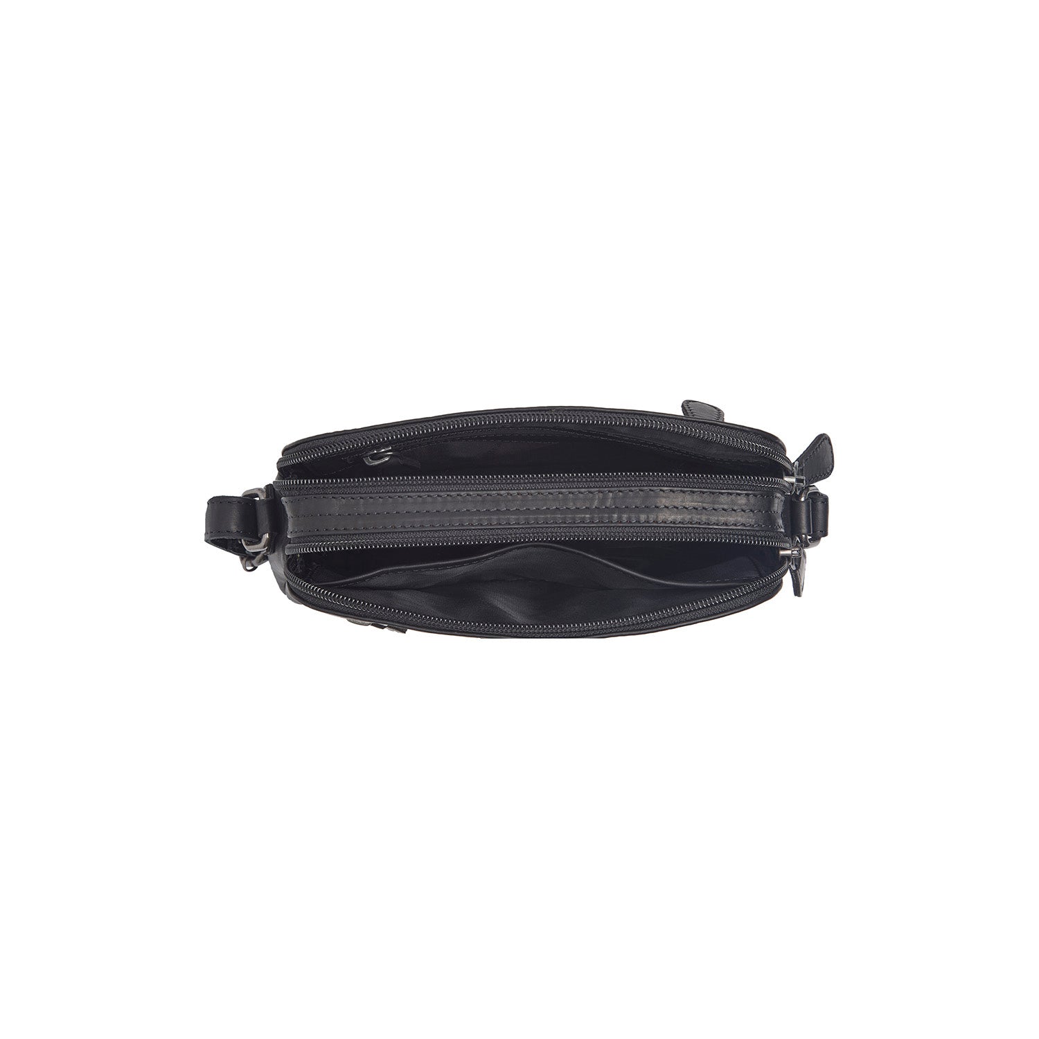 Black Leather Crossbody Bag Vionne, detail view 3