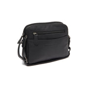 Black Leather Crossbody Bag Vionne, front view