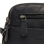 Black Leather Crossbody Bag Vionne, product view 2