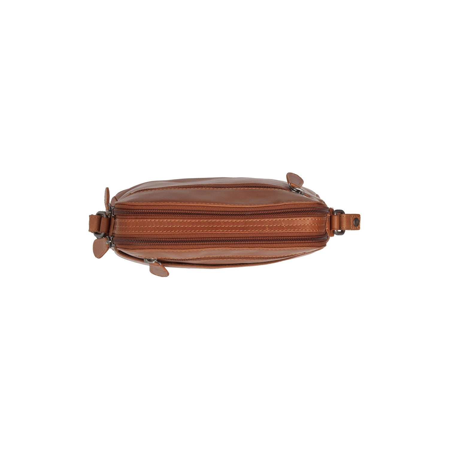 Cognac Leather Crossbody Bag Vionne, detail view 1