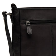 Black Leather Crossbody Bag Weimar, detail view 3
