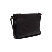 Black Leather Crossbody Bag Weimar, front view